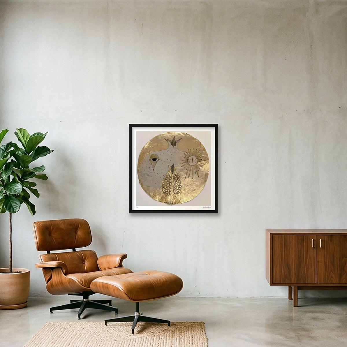 The Cartography of Invisible Organs — 50×50cm, 20×20" Black Frame